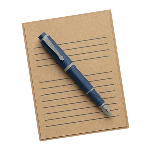 Paper Form 2 sheet with an oversized paper pen and field lines