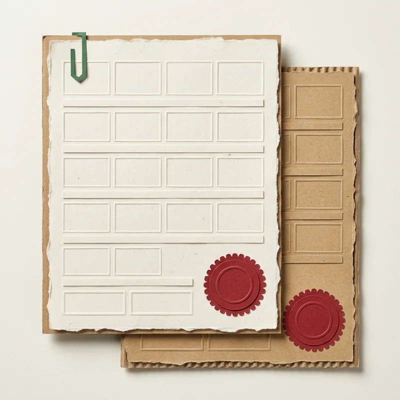 Paper-craft signed estate agency agreement with its copy